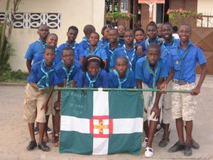 Man: Association des scouts catholiques de cote d’Ivoire -800 enfants dans le camp l’Eclai-Carnaval de Fagnapleu