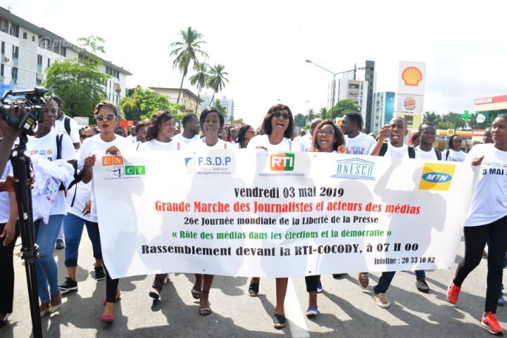 MEDIA : célébration de la 26e journée mondiale de la liberté de la presse, RFS a enregistré moins d’atteinte à la liberté de presse en  côte d’Ivoire.