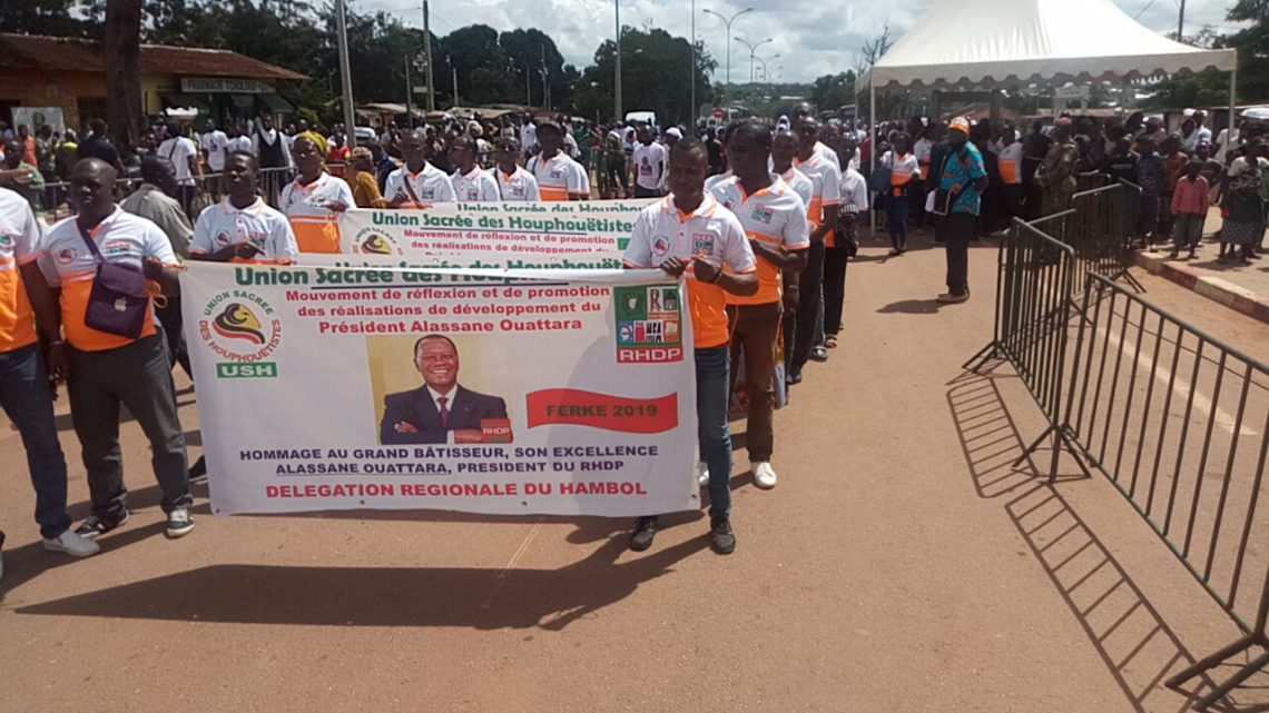 [Côte d’Ivoire/Hommage au chef de l’État à Ferké] La forte mobilisation disciplinée de l’Union sacrée des houphouetistes (USH)